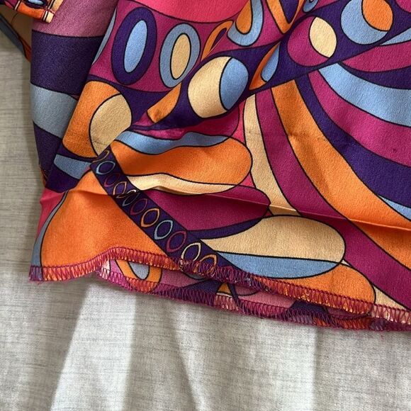 MARCIANO X Guess Collab Silky Wide Leg Wrap Pants Gypset Flowy Tulum Sz 2 - Picture 10 of 13